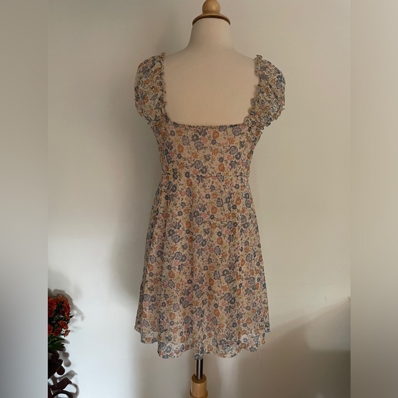 Altered State Floral Mesh Lined Cap Sleeve 90s Grunge Goth Punk Babydoll Dress M - Picture 7 of 11